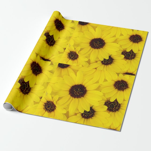 Sonnenblumen Geschenkpapier (Ungerollt)
