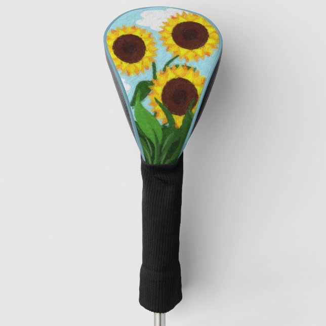 Sonnenblumen gestrichen golf headcover (Vorderseite)