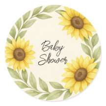 Sonnenblumen & Gewürze Rustikale Babydusche Umschl