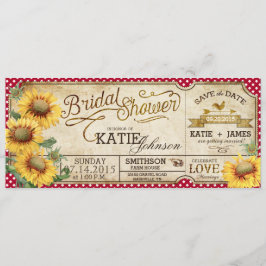 Sonnenblumen Gingham Country Picnic Brautparty Save The Date