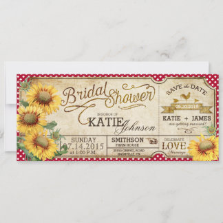 Sonnenblumen Gingham Country Picnic Brautparty Save The Date