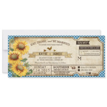 Sonnenblumen Gingham Karo Landhochzeit Picknick