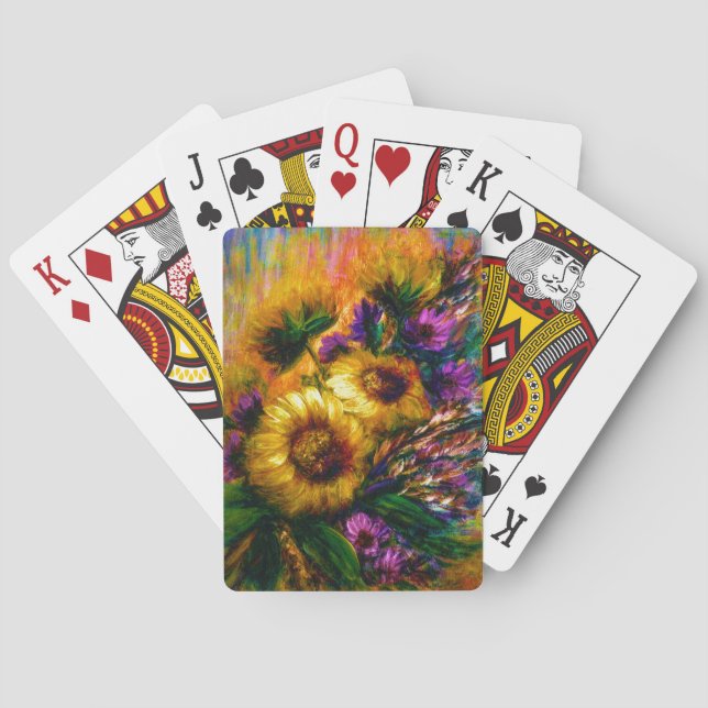 "Sonnenblumen-Glanz"  Spielkarten (Rückseite)