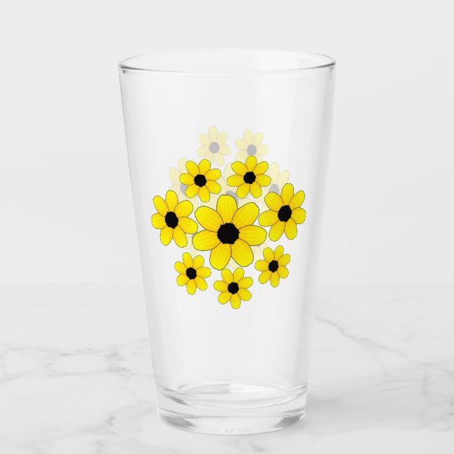 Sonnenblumen Glas (Vorderseite)