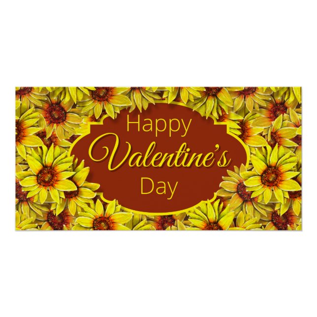 Sonnenblumen-Glossy-Poster Poster (Vorderseite)