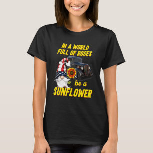 Sonnenblumen-Gnom-Hotrod-USA-4.-Juli-Unabhängigke T-Shirt
