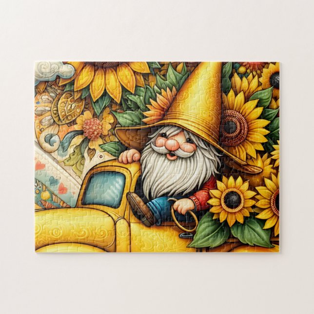 Sonnenblumen-Gnom-LKW (Horizontal)