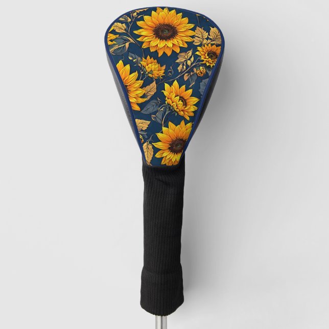 Sonnenblumen Golf Head Cover - T-Shirt in Bloom Golf Headcover (Vorderseite)