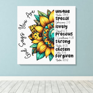 Sonnenblumen Gottes Zitate Leinwanddruck