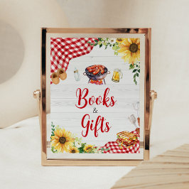 Sonnenblumen GRILLEN Kinderdusche Bücher und Gesch Poster
