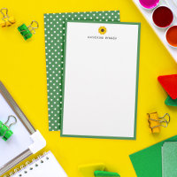 Sonnenblumen Grüne Grenze Polka Punkte Name hinzuf