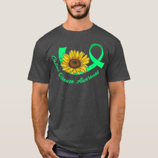Sonnenblumen Grüne Schleife Celiac-Krankheit Bewus T-Shirt