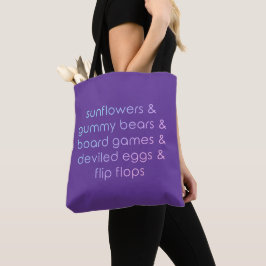 "Sonnenblumen & Gummibären & Brettspiele" Tasche