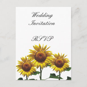 Sonnenblumen Günstige Hochzeitspakete Sets Kits Einladungspostkarte