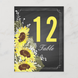 Sonnenblumen Halbpension Rustikale Hochzeitskarte Postkarte