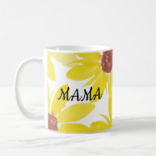Sonnenblumen Hand Wasserfarbe Mama Kaffeetasse