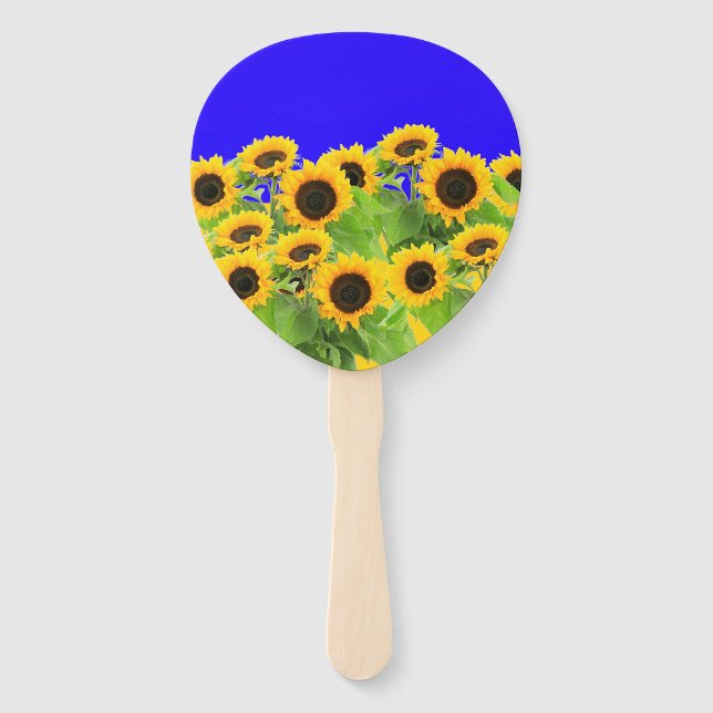Sonnenblumen Handfächer (Vorderseite)