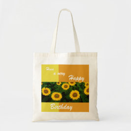 Sonnenblumen - Happy Birthday Budget Tasche