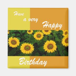 Sonnenblumen - Happy Birthday Magnet