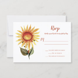 Sonnenblumen Herbst Blüte RSVP Karte