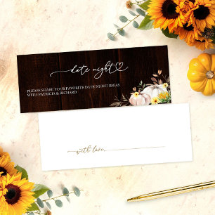 Sonnenblumen-Herbst-Brautparty-Date-Night-Karten