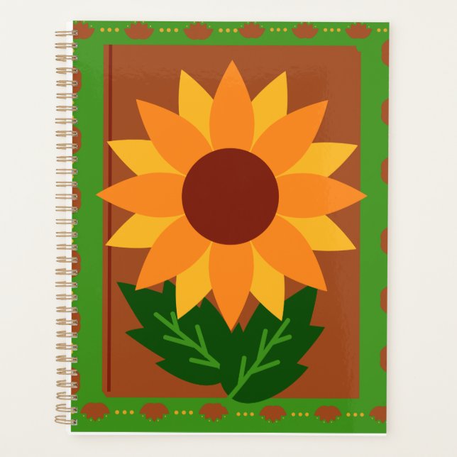 Sonnenblumen Herbst- Herbstfarben Planer (Vorderseite)
