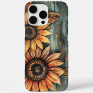 Sonnenblumen Herbst Verlassen gemischte Medien iPhone 16 Pro Max Hülle