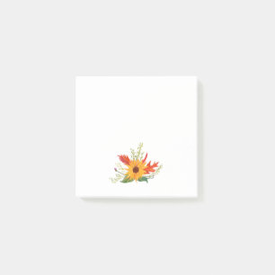 Sonnenblumen, Herbstlaub, Herbstkunst Post-it Klebezettel