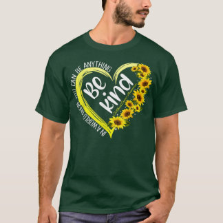 Sonnenblumen Herz be Kind Gold Kinderkrebs Krieg T-Shirt