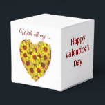 Sonnenblumen-Herz-Geschenkbox Geschenkschachtel<br><div class="desc">Sonnenblumen sind wie Ausbrüche von Sonnenschein. Verschenken Sie diese fröhlichen Blüten an jemanden Besonderen und heben Sie seine Stimmung auf Optimismus.</div>