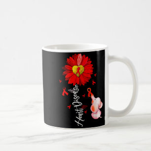 Sonnenblumen-Herz-Krieger-Roter-Elefant-Herz-Krank Kaffeetasse