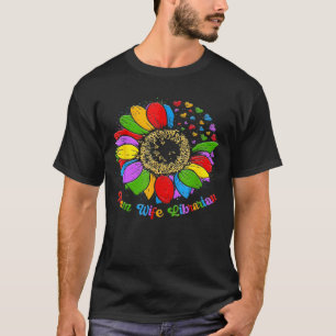 Sonnenblumen Herz Mama Ehefrau Librarians Moth T-Shirt