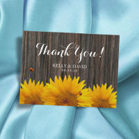 Sonnenblumen Hochzeit Danke Ladybug Barn Wood