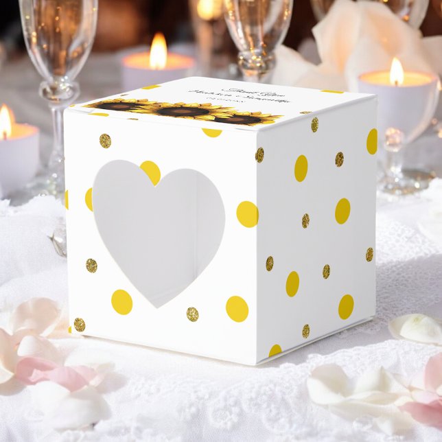 Sonnenblumen Hochzeit Danke Yellow Chic Geschenkschachtel (Von Creator hochgeladen)