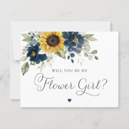 Sonnenblumen Hochzeit der blauen Blüte Einladung