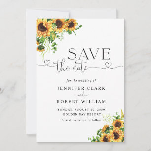 Sonnenblumen-Hochzeit Save The Date
