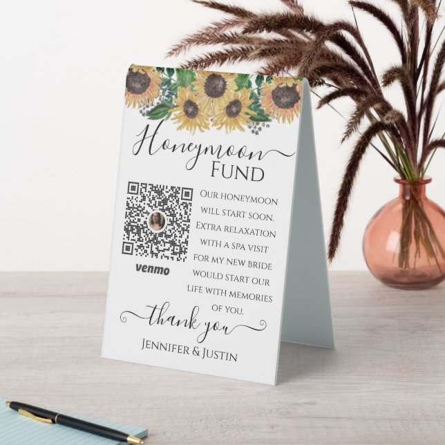 Sonnenblumen Hochzeiten Ideen Empfang Venmo Code T Tischaufsteller (In Situ (Tisch))