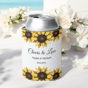 Sonnenblumen-Hochzeits-Cheers-Blumen    Dosenkühler