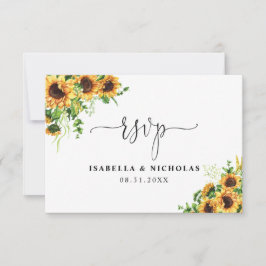 Sonnenblumen-Hochzeits-RSVP-Karte RSVP Karte