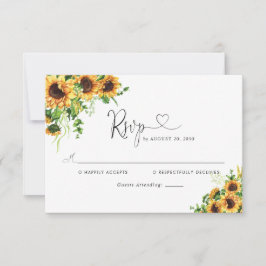 Sonnenblumen-Hochzeits-RSVP-Karte RSVP Karte