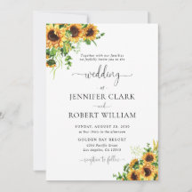 Sonnenblumen-Hochzeitseinladung
