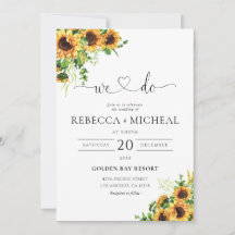 Sonnenblumen-Hochzeitseinladung