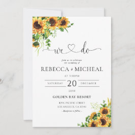 Sonnenblumen-Hochzeitseinladung Einladung