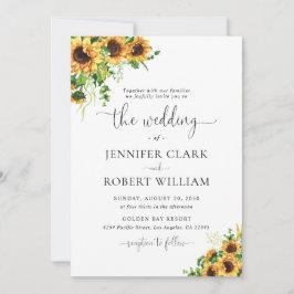 Sonnenblumen-Hochzeitseinladung Einladung