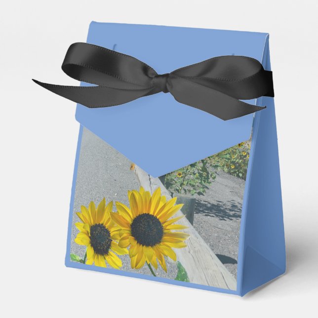Sonnenblumen Hochzeitspazierweg in der Liebe lässi Geschenkschachtel (Vorderseite)