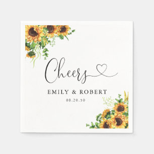 Sonnenblumen-Hochzeitsservietten Serviette
