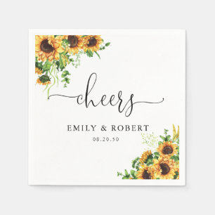 Sonnenblumen-Hochzeitsservietten Serviette