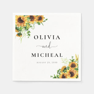 Sonnenblumen-Hochzeitsservietten Serviette
