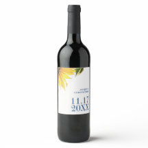 Sonnenblumen Hochzeitwein-Weinkennzeichen Personal