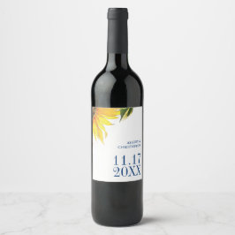 Sonnenblumen Hochzeitwein-Weinkennzeichen Personal Weinetikett